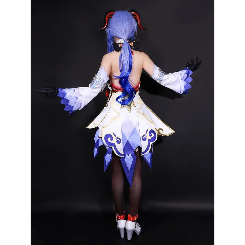 Genshin Impact Ganyu Cosplay Costume Adult Carnival Uniform Wig Anime Halloween Party Costumes Masquerade Women Game