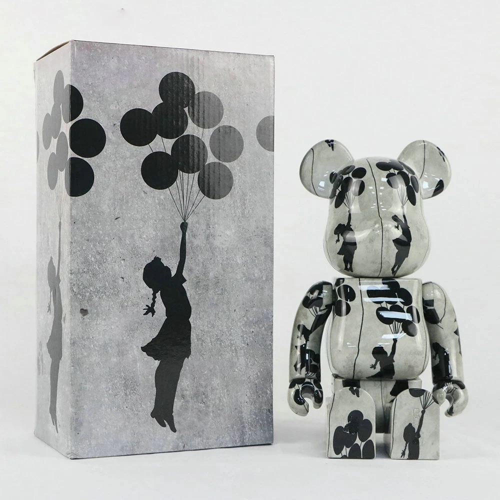 Bearbrick Banksy بالون فتاة بنة الدب 400% 28 سنتيمتر دمية الموضة العنف دمية دب حلية هدايا لعيد الحب