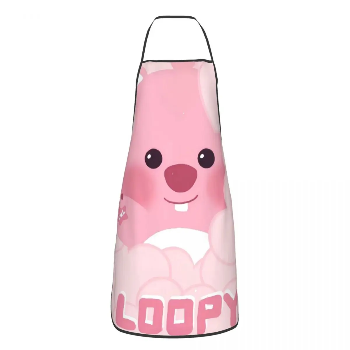 Kawaii Loopy Cartoon Beaver Kitchen Baking Apron Sleeveless Cute Pinafores for Men Women Chef Cooking Home Cleaning