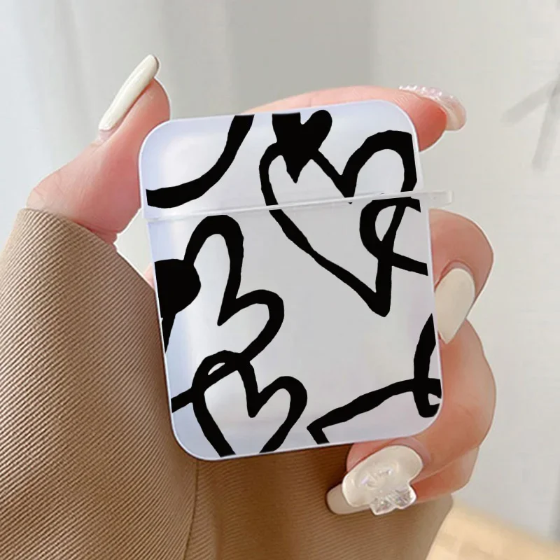 Apple Airpods Pro用のカラフルなハート型保護ケース,Airpod 4,Airpod 1,2,3,4用のシリコン保護ケース