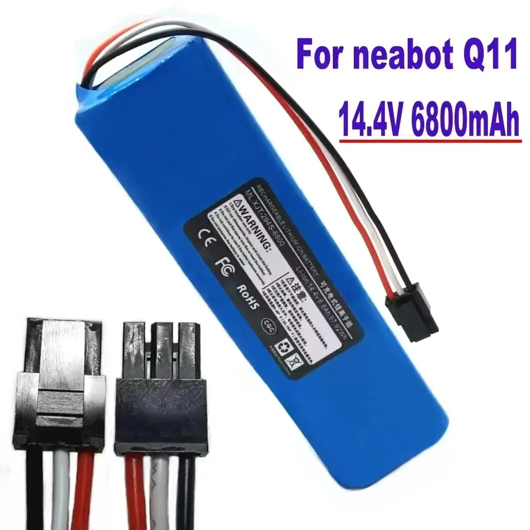 Batteria ricaricabile originale agli ioni di litio da 14.4V 12800mAh per aspirapolvere robotico neabot Q11