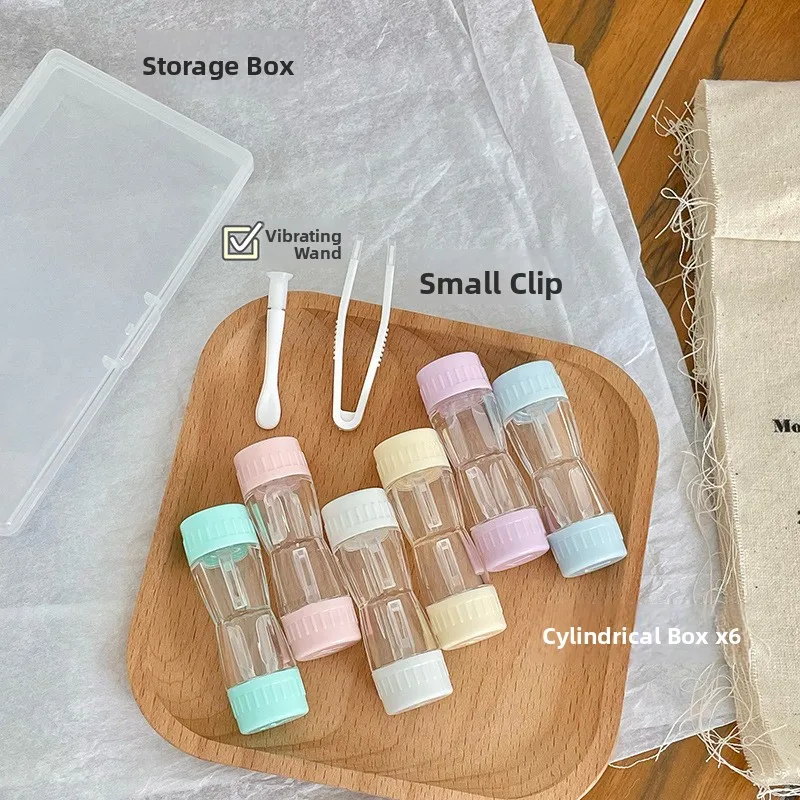 Portable High Capacity RGP Hard Contact Lens Case Transparent Eye Color Box Compact Optical Accessories Care Products
