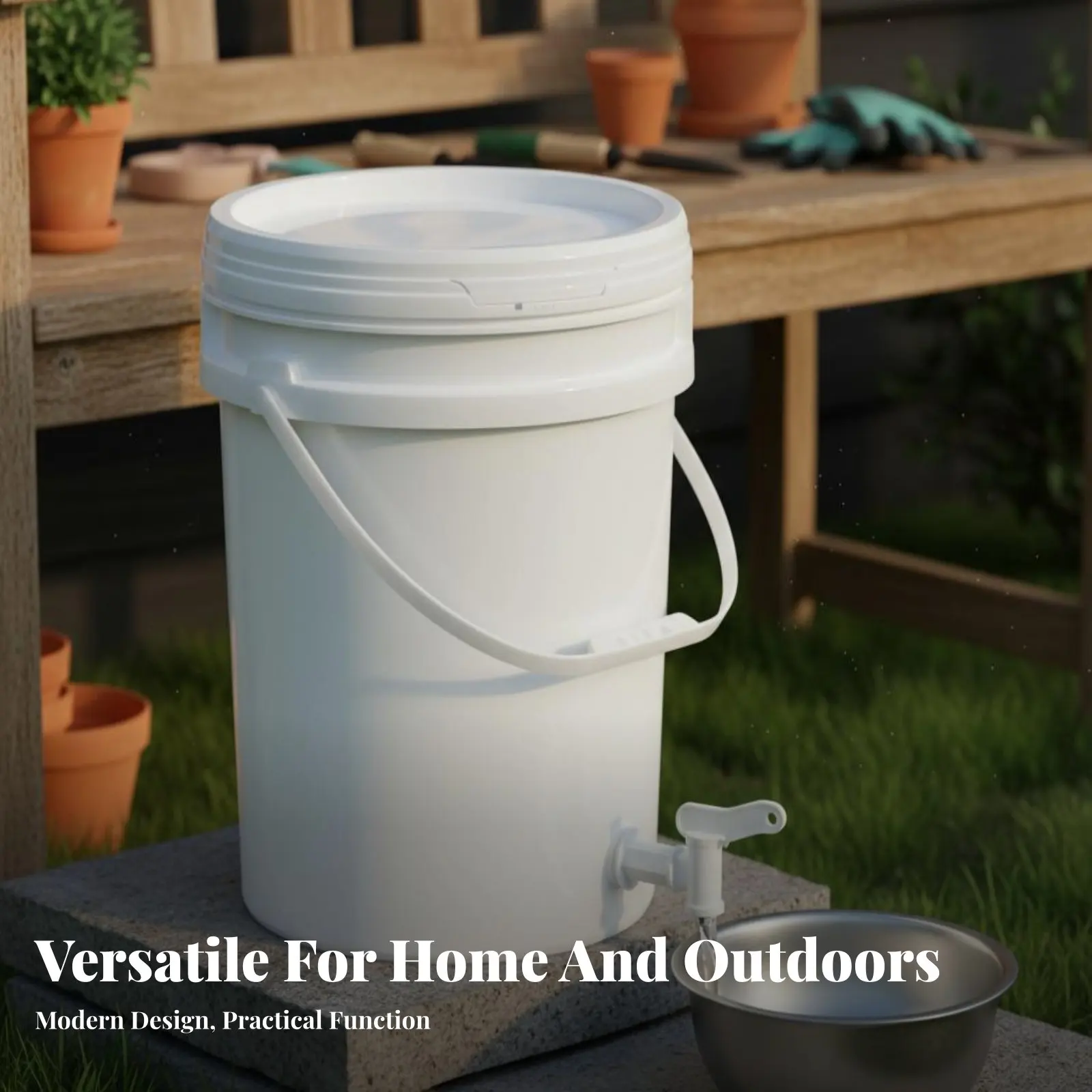 Water Container Spigot Leak-Resistant Closure Hand Washing Station Container Portable Water Jug Tap Thickened Frame Compost Tea