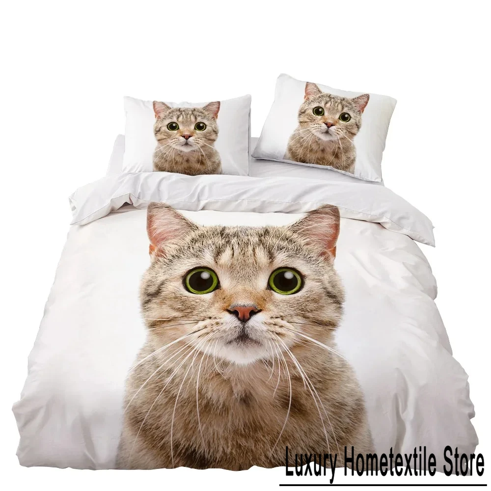 Dream NS Dog Cat Bedding Set Home Textiles Duvet Cover Set Bedclothes 2/3PCS Bedding Set Twin Single Boys Adult New Year Gift