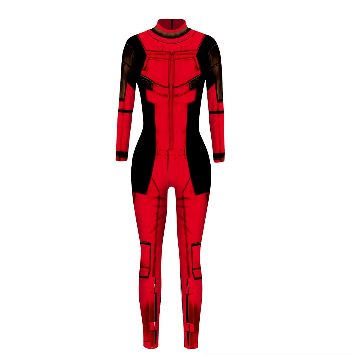 American Movies Deadpool Cosplay Wilson Jumpsuits 3D Digital Printing Slim Fit Jumpsuits for Men Superhero One-piece Leotard