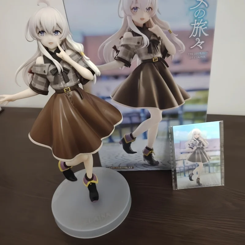 

Japanese Anime Witch Journey Character Ilena Brown Dress Character Pressed Instant Noodles Viewing Figurine Pvc Material Desktop