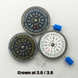 NH35 NH36 Japan Kanji Movement Black White Gold Dial Wheel SKX007 Automatic Mechanical Crown at 3.0/3.8 Watch Movement