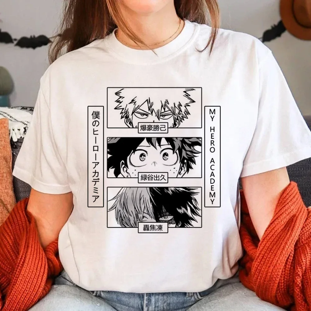 my hero academia Shoto Todoroki t-shirts women Y2K streetwear comic tshirt girl manga graphic harajuku clothing t shirt