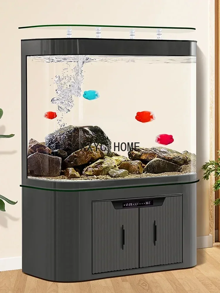 Aquarium Modern Light Luxury Bottom Filter Living Room Lazy Ecological Change Water Fish Globe