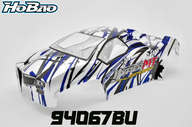 

OFNA/HOBAO RACING 94067BU MT PRINTED BODY – BLUE FOR 1/8 HYPER MT MONSTER TRUCK（Out Of Print）