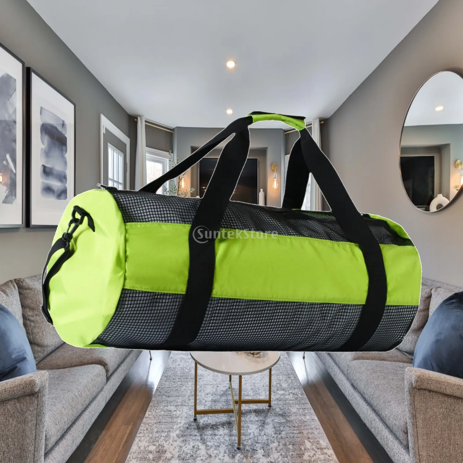 mesh-diving-equipment-bag-nylon-duffel-pvc-zipper-foldable-storage-for-boating-and-underwater-sports