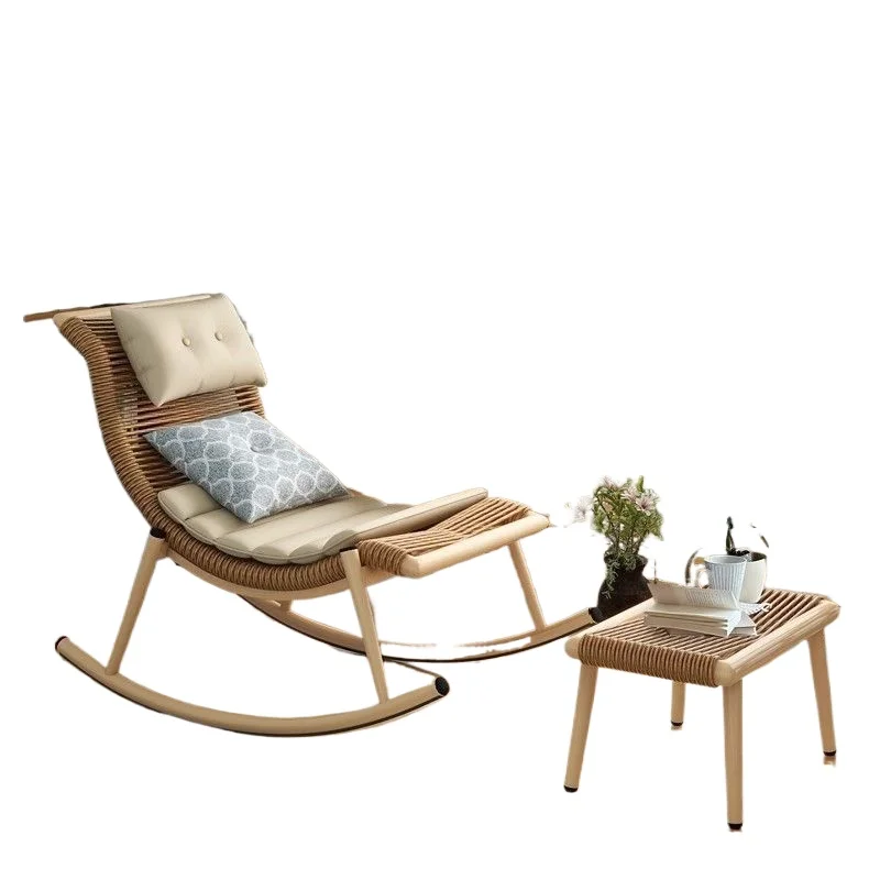 

Rocking lounge chair, adult lounge chair, B&B courtyard, vintage balcony, rattan can be sitting or lying down, adult single