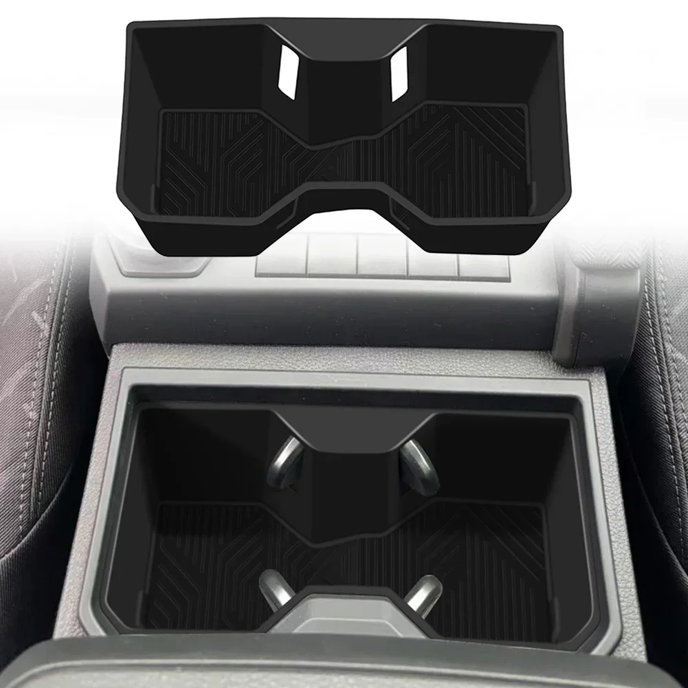 Car Storage Box For Toyota For Tacoma 2024 Central Control Water Cup Silicone Box Center Console Organizer Armrest Storage Box