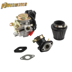 Motorcycle carburetor set suitable PD18J for GY6 scooters mopeds 4T 18mm 139QMB 139QMA CVK CARBURETOR CARB Accessories