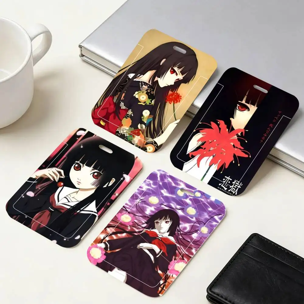 

Hell Girl Jigoku Shoujo Anime ID Card Holder Neck Strap Pendant Door Badge Holder Lanyards Keychain Work Credential