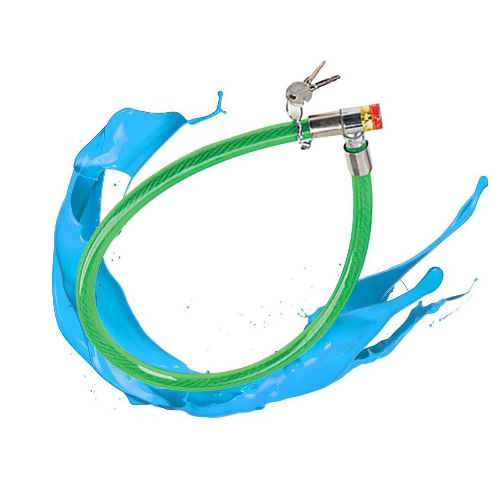 

Chain 63Cm Heavy Duty Braided Stainless Steel Cable Lock For Bike Scooter Gate Security Outdoor Anti-Theft Lock