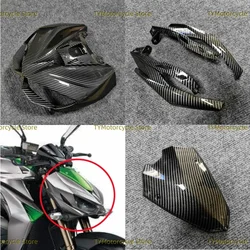 Carbon fiber coating Motorcycle Front Upper Fairing Headlight Cowl Nose Kit Fit for Kawasaki Z1000 2014 2015 2016 2017 2018-2024