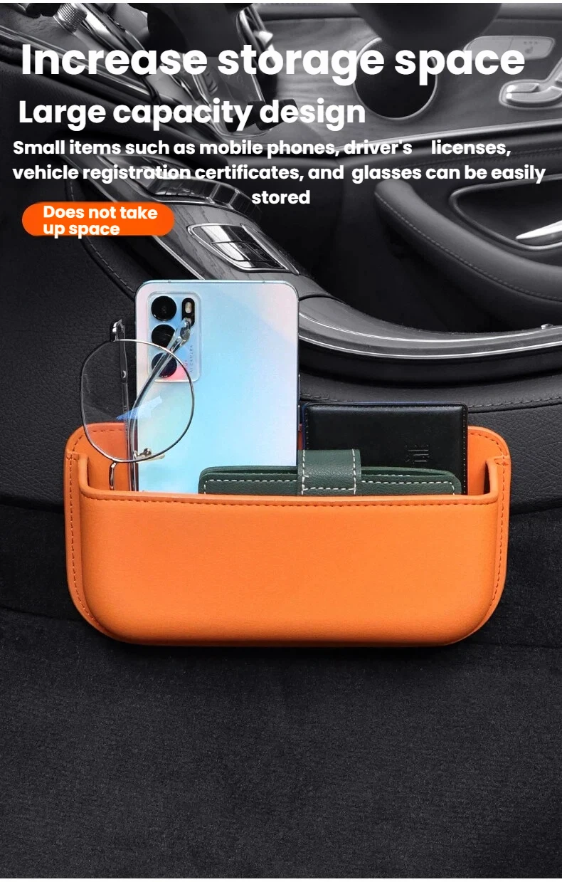 Auto-Organizer-Netztasche, beliebig platzierbar, Auto-Aufbewahrungstasche, Organizer-Tasche für die Rückseite des Sitzes und die Seitentür, Aufbewahrungsbox zum Ordnen von Telefon und Schlüssel – Detail 5