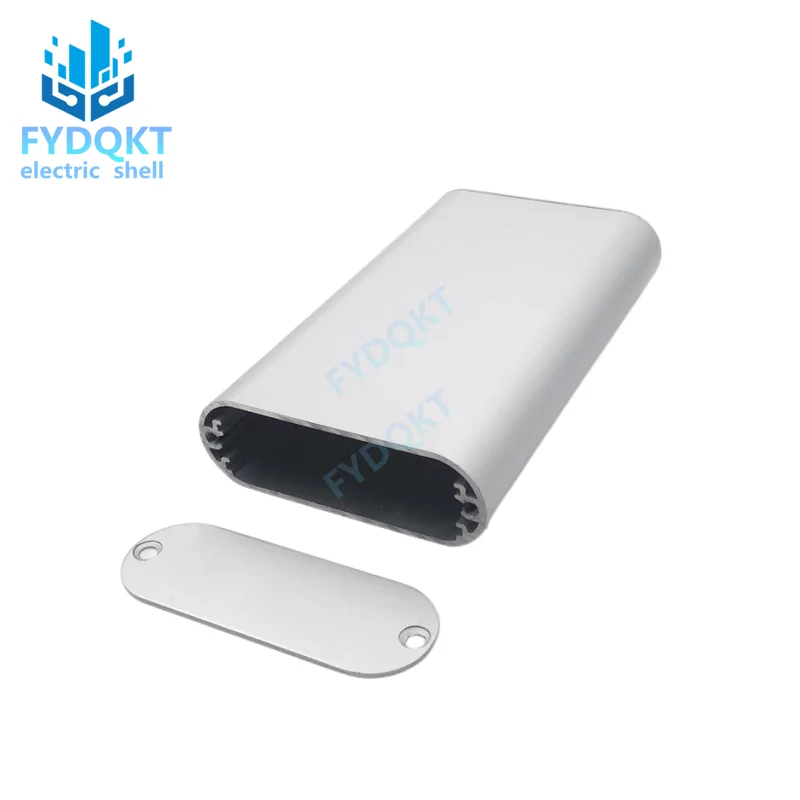 Waist shaped Aluminum alloy aluminum profile Boxes power bank PCB housing circuit board box 100x60x21mm