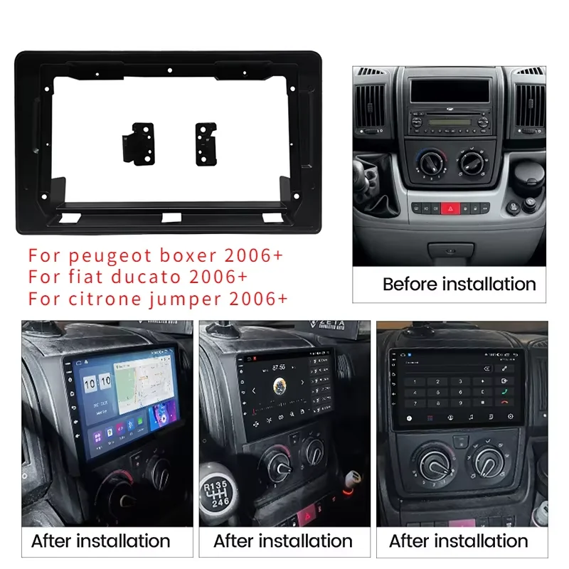 

For Citroen Jumper Peugeot Boxer FIAT Ducato 2006+ car DVD Stereo Frame Plate Adapter Mounting Dash 9 inch Car Radio Fascia