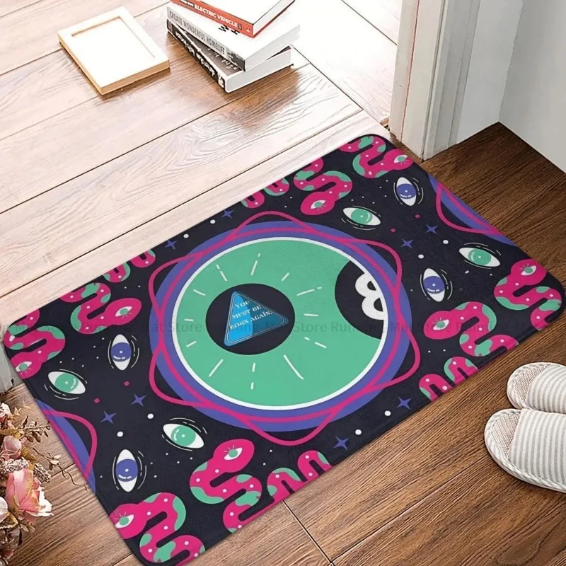 Bedroom Mat Psychedelic Sounds of The Floor Elevators Album Design Doormat - Lightweight Non-Slip Rectangle Bath  for Modern Rug