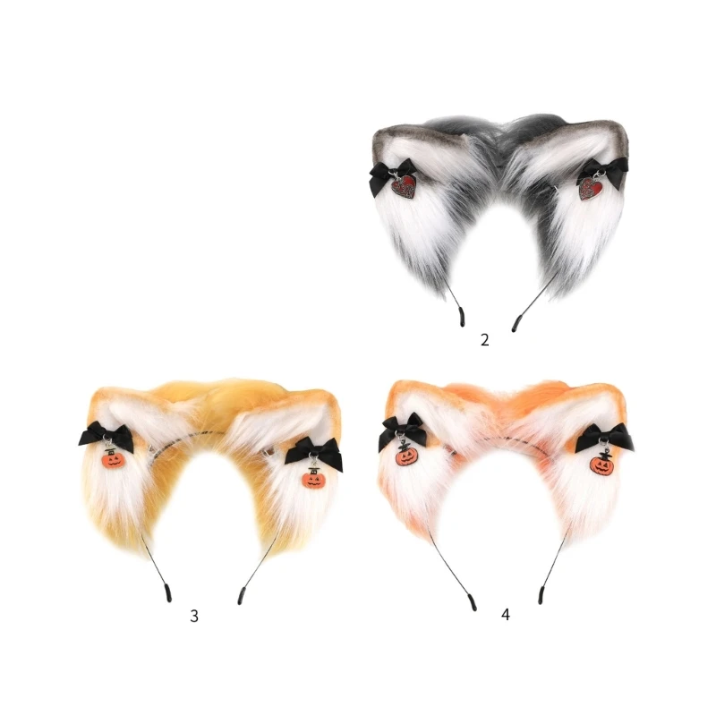 

Gothicism Party Headwear Punk Styles Wolf Ears Headbands Unisex Cosplay Headbands for Themed Parties