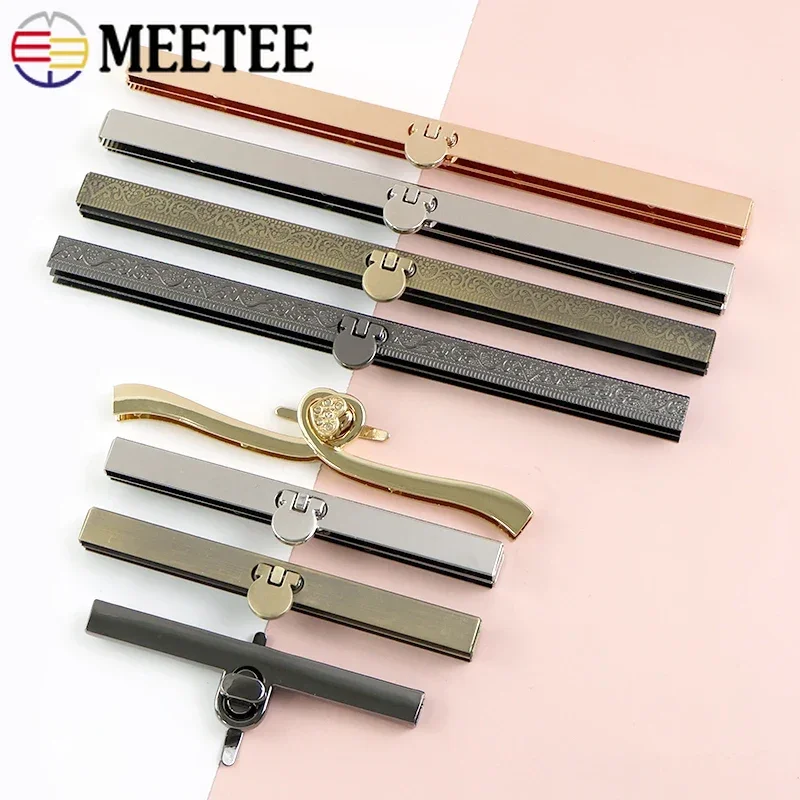 

2/4Pcs Meetee 10-19cm Metal Lock Clasp Purse Frame Buckle Handbag Bag Wallet Closure Kiss Locks Decoration Hardware Accessories