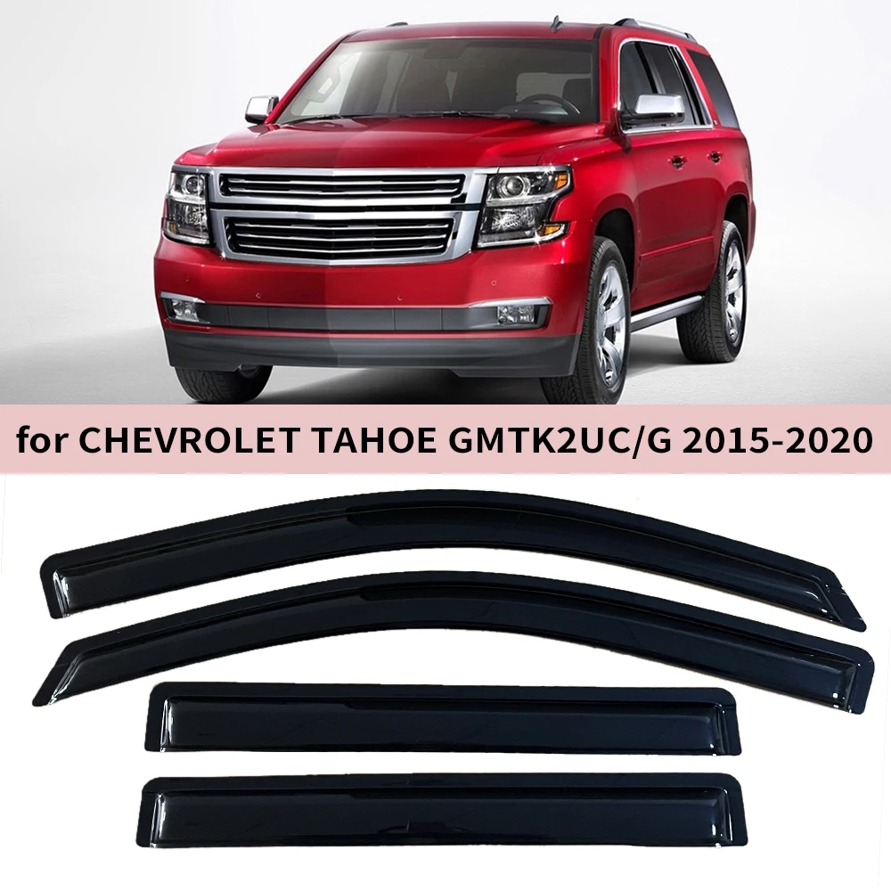 

Оконный козырек для Chevrolet Tahoe gmt950 2015 2016 2017 2018 2019 2020, ветровые дефлекторы, защита от дождя, дверной козырек, вентиляционные шторы