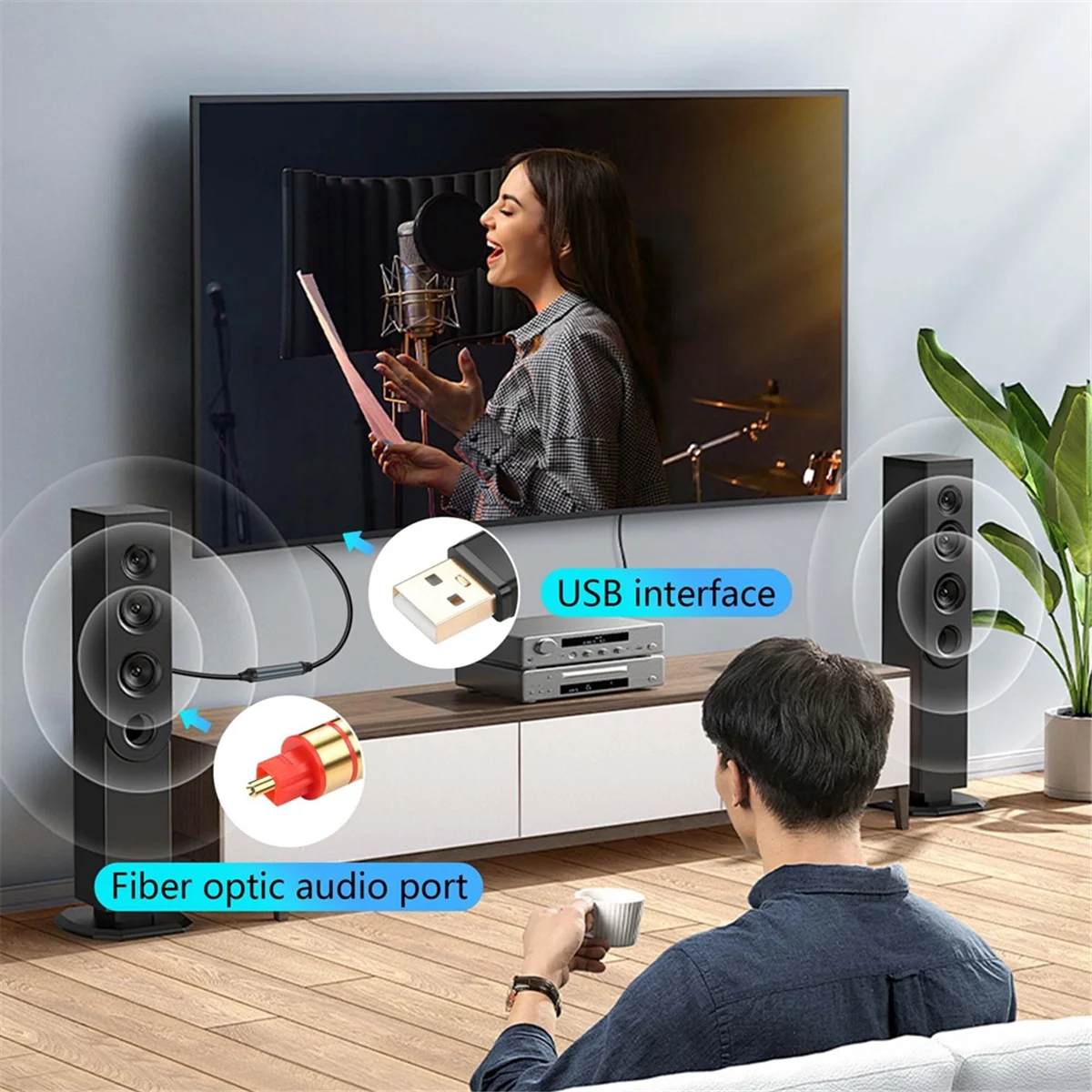 ABSQ-USB إلى محول الصوت البصري USB A إلى الألياف البصرية الصوت SPDIF ميناء اتصال كابل محول الصوت للكمبيوتر المحمول