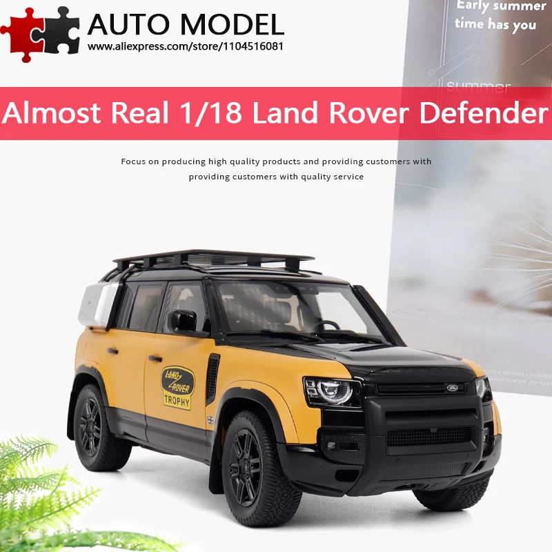 

Лимитированная серия: Высококлассный внедорожник Land Rover Defender 110 90 Trophy, 75-летие, издание в честь Camel Trophy, модель Almostreal 1:18, имитация, литой металлический автомобиль, подарок, украшение, полностью собранная, коллекционная