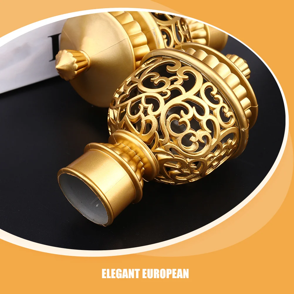 10 قطعة قضيب ستارة النافذة Finials قبعات نهاية الزخرفية التصميم الأوروبي لغرفة النوم غرفة المعيشة ثنى قضيب نصائح أجهزة ديكور المنزل