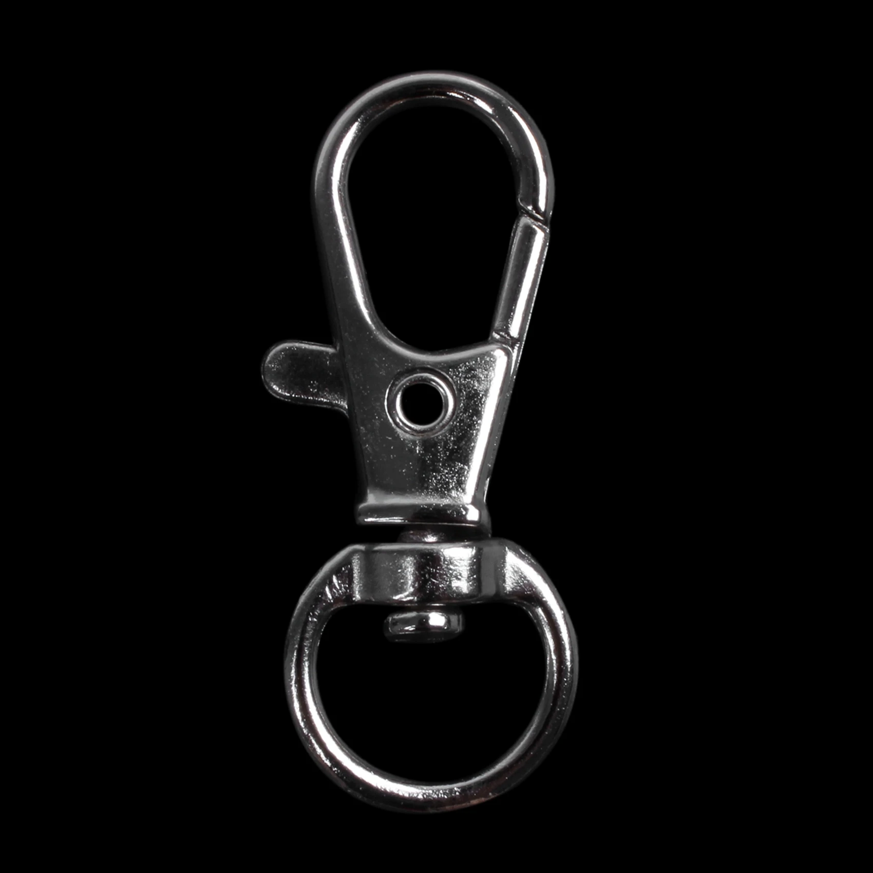 50Pcs Metal Clasp Swivel Trigger Clips Snap Hooks Key Ring Bags DIY Craft Silver-AT64