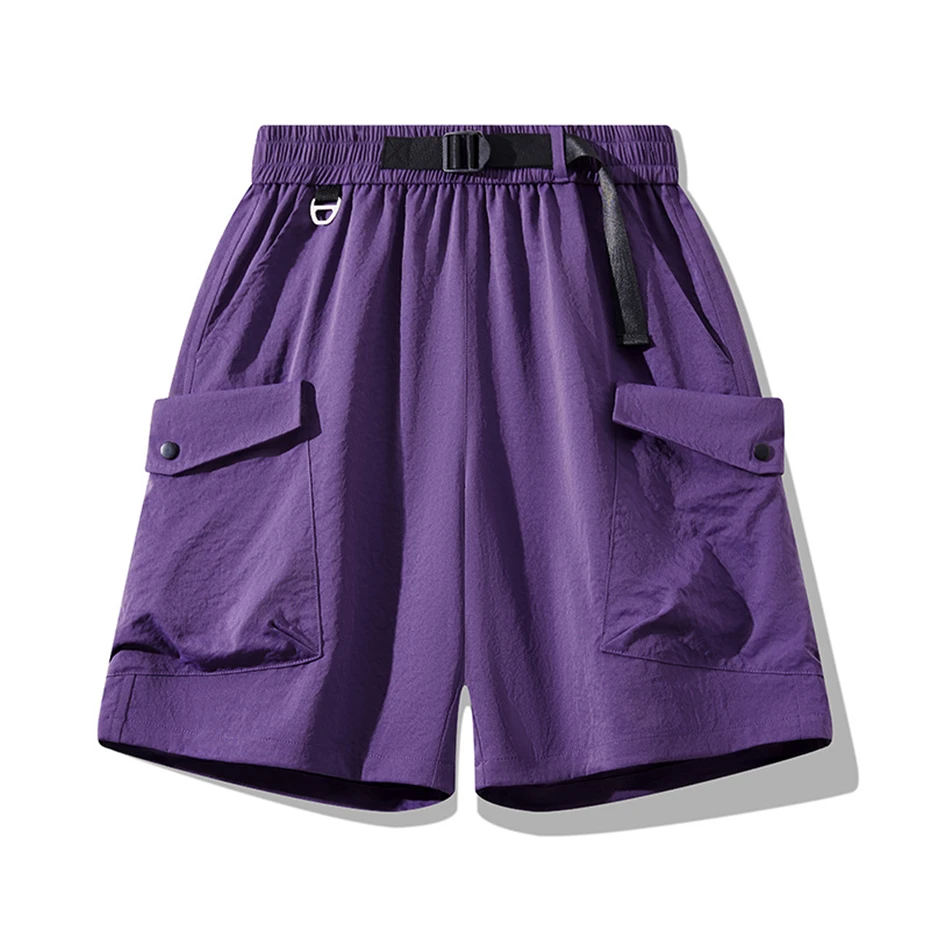 8XL Plus Size Cargo Shorts Men Summer Shorts Fashion Casual Multiple Pockets Short Pants Elastic Waist Male Big Size 8XL