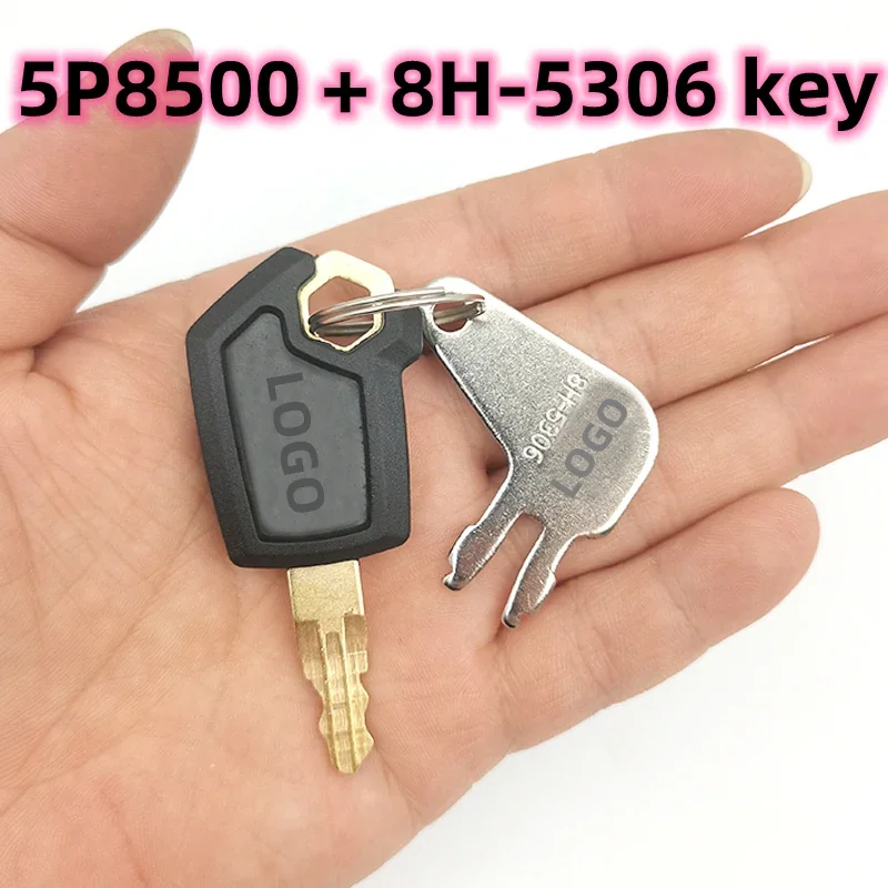 1 set 5P8500 and 8H-5306 key ignition/door lock/Power switch high quality Key ,For CAT Excavator Dozer Loader