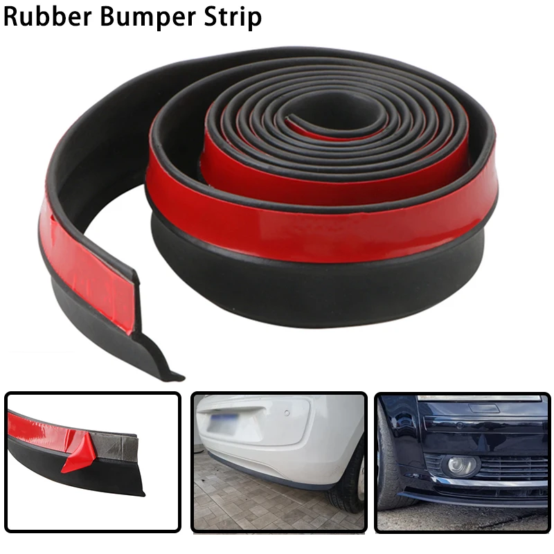 Universal carro amortecedor dianteiro spoiler lábios proteção adesivos 60mm largura 2.5m amortecedor dianteiro do carro lábio de borracha protetores para-choques do carro