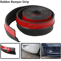 Universal Car Front Bumper Spoiler Lips Protection Stickers 60mm Width 2.5M Car Front Bumper Lip Rubber Car Bumper Protectors