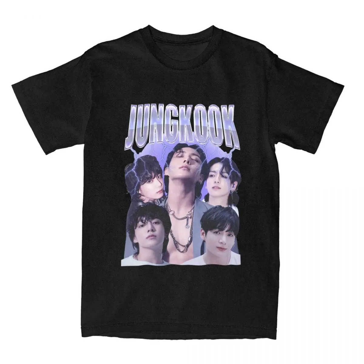 J-JungKooks Vintage Retro Kpop Men T Shirt Leisure Tee Shirt Short Sleeve Round Collar T-Shirts Cotton Gift Clothes