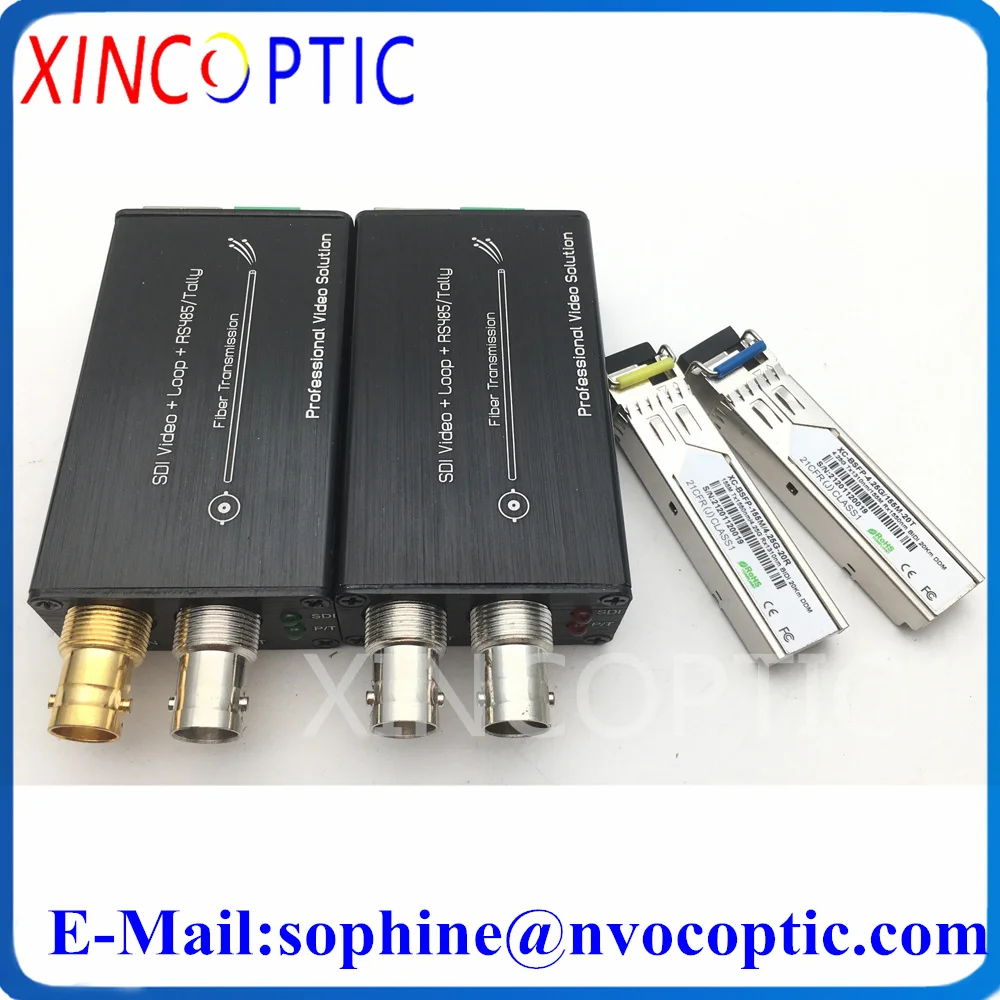 3G-SDI Fiber Optic Extender with Tally or 3G SDI to Fibre Converter with Reverse RS485,SMF 10KM 20KM LC SFP