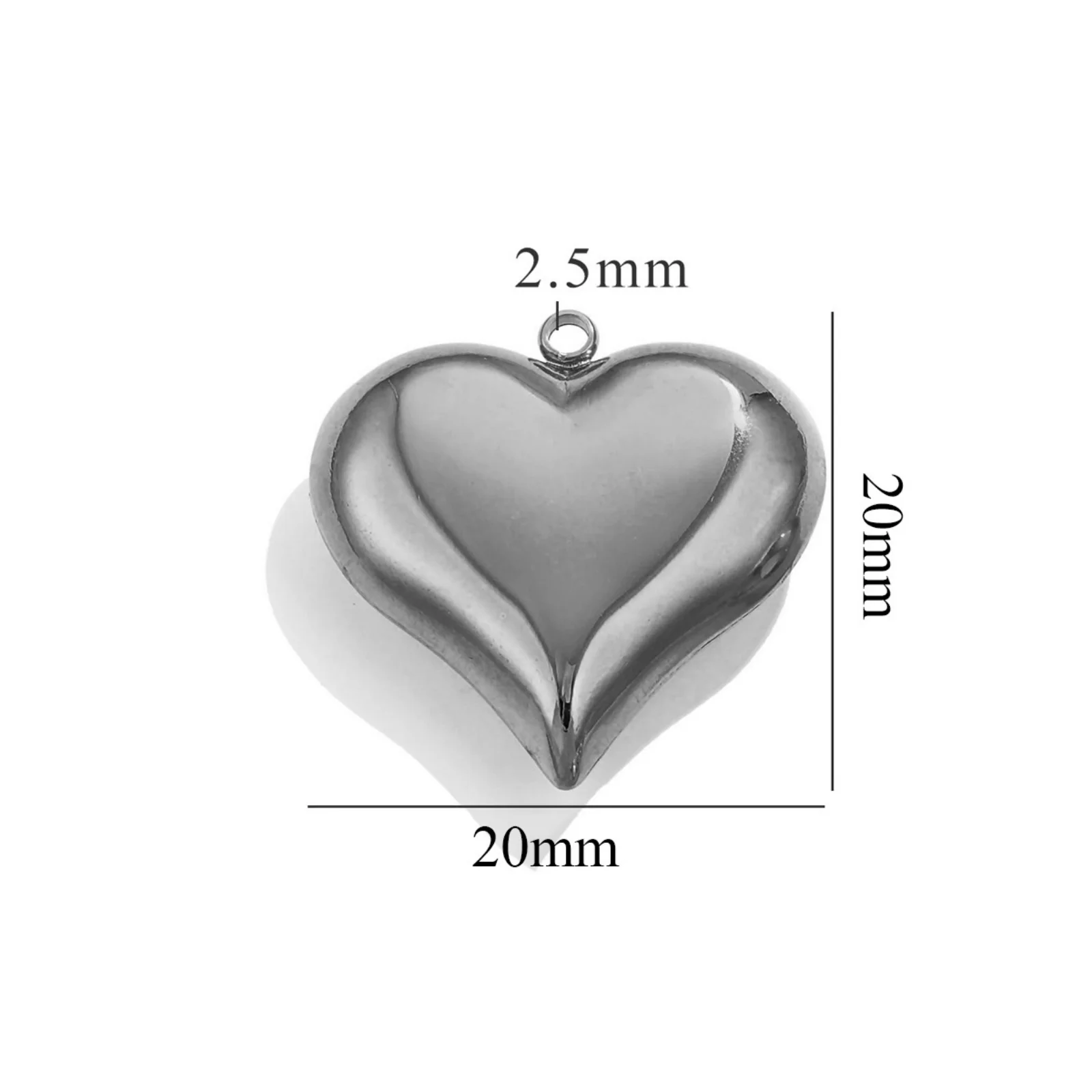 1pc New Stainless Steel Charms Gold Color Sweet Heart Polished Pendant DIY Necklace Earrings For Women Party Jewelry Findings