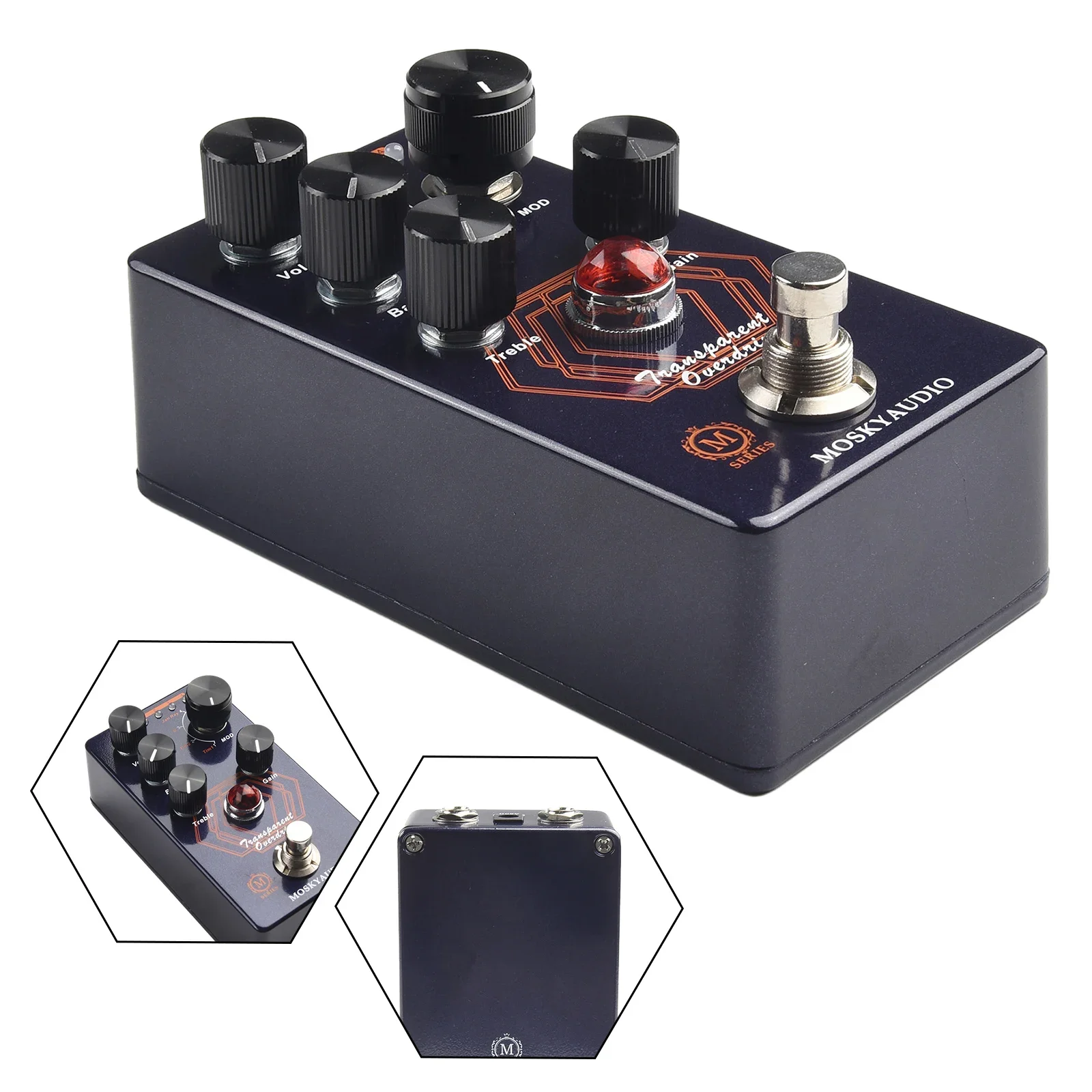 Electric Guitar Effects Pedal Transparent VEMURAM JAN RAY Accessories Effects Pedal Kit Mosky Overdrive Practical