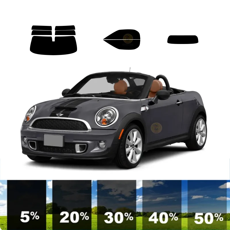 

precut Removable Window Tint Film For Car 100% UVR 5%-35%VLT Heat Insulation Carbon ﻿For MINI COOPER 2 DR ROADSTER 2011-2015