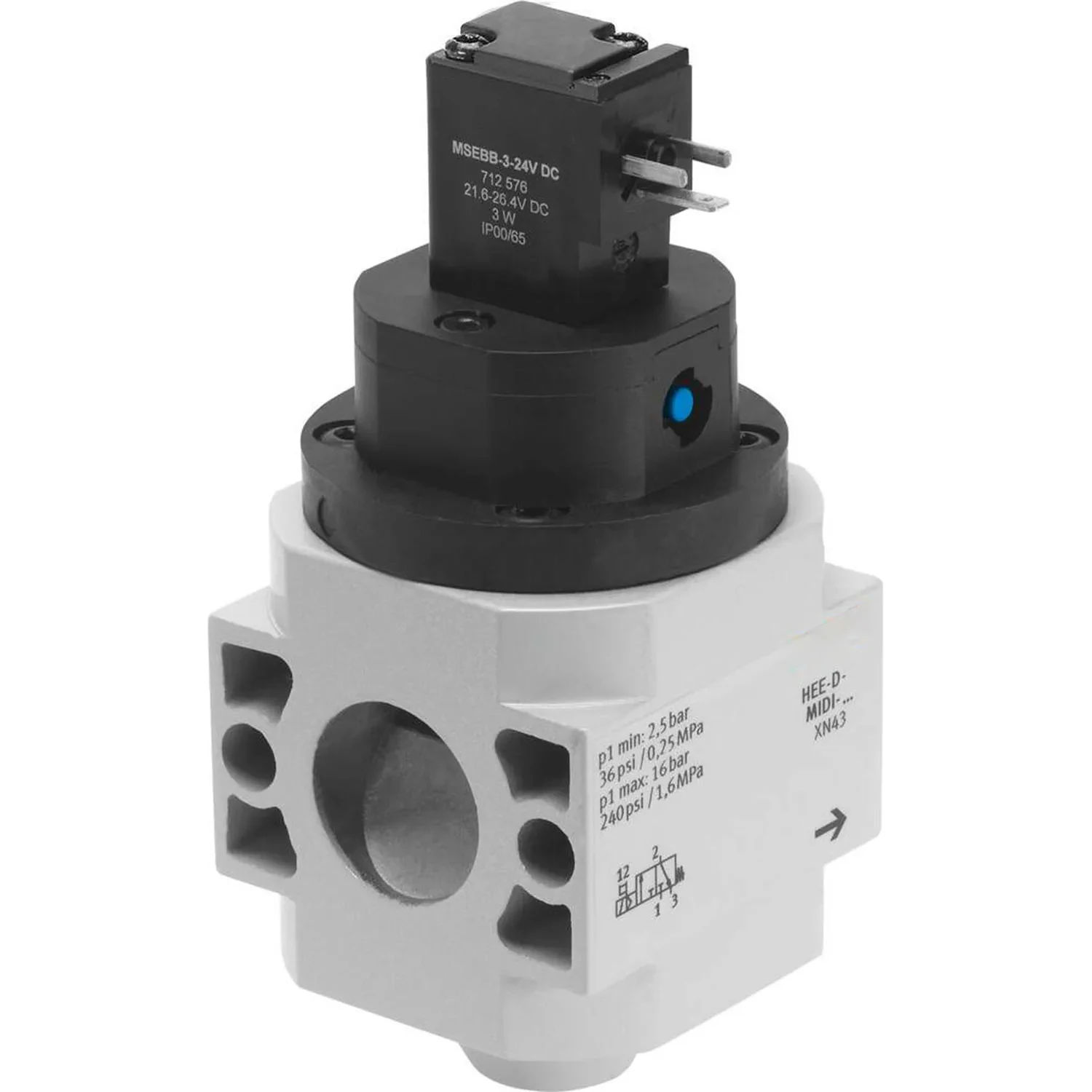 

Soft start switch valve HEE-D-MIDI-24 172959 On/off Valve New