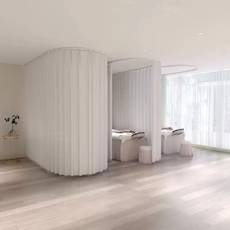 *  Modern Design U-Shaped Isolation Curtain Beauty Salons Curtain with Cheap Price