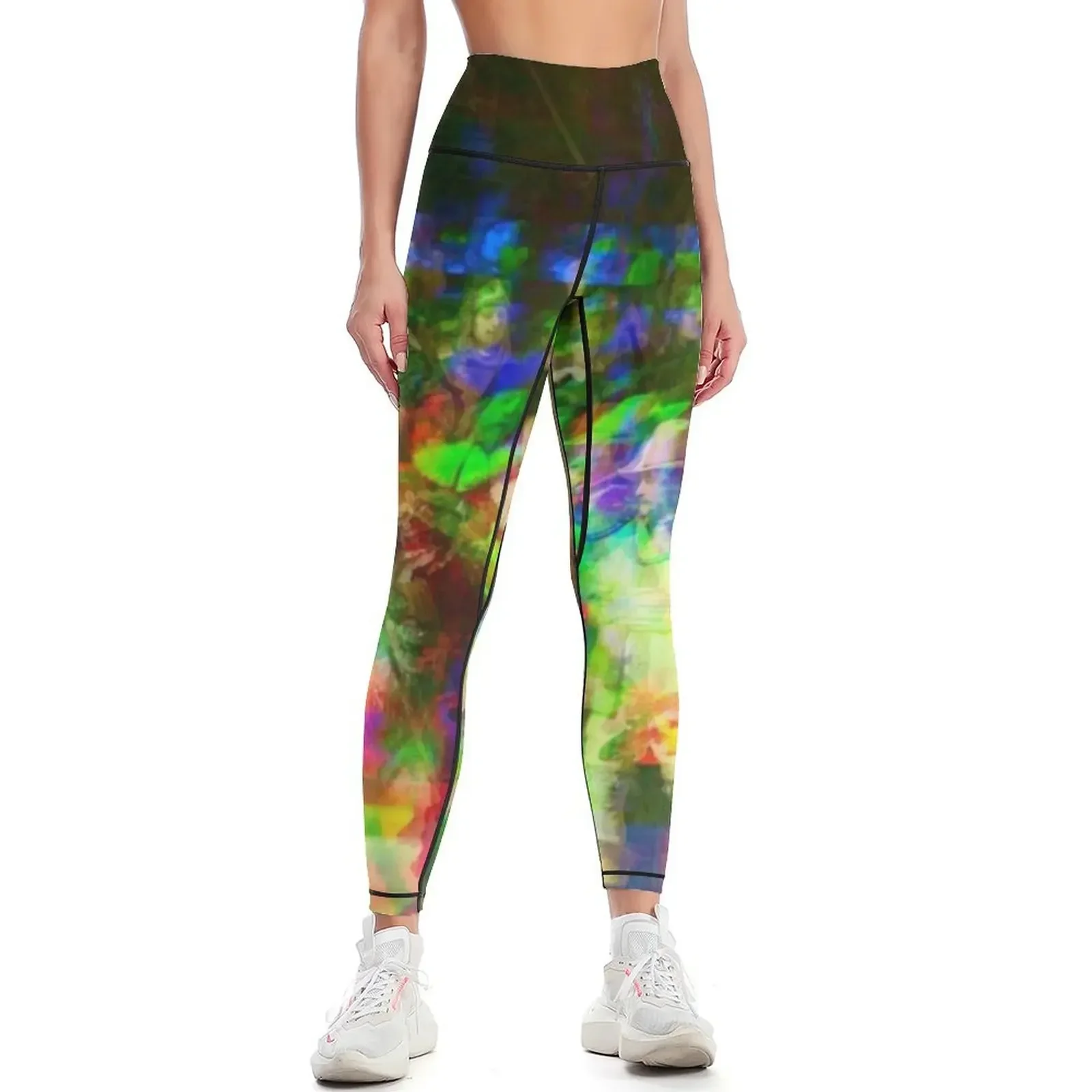 

The Nightwatch from Rembrandt Glitched Leggings high waist active wear Women sports for fitness Womens Leggings