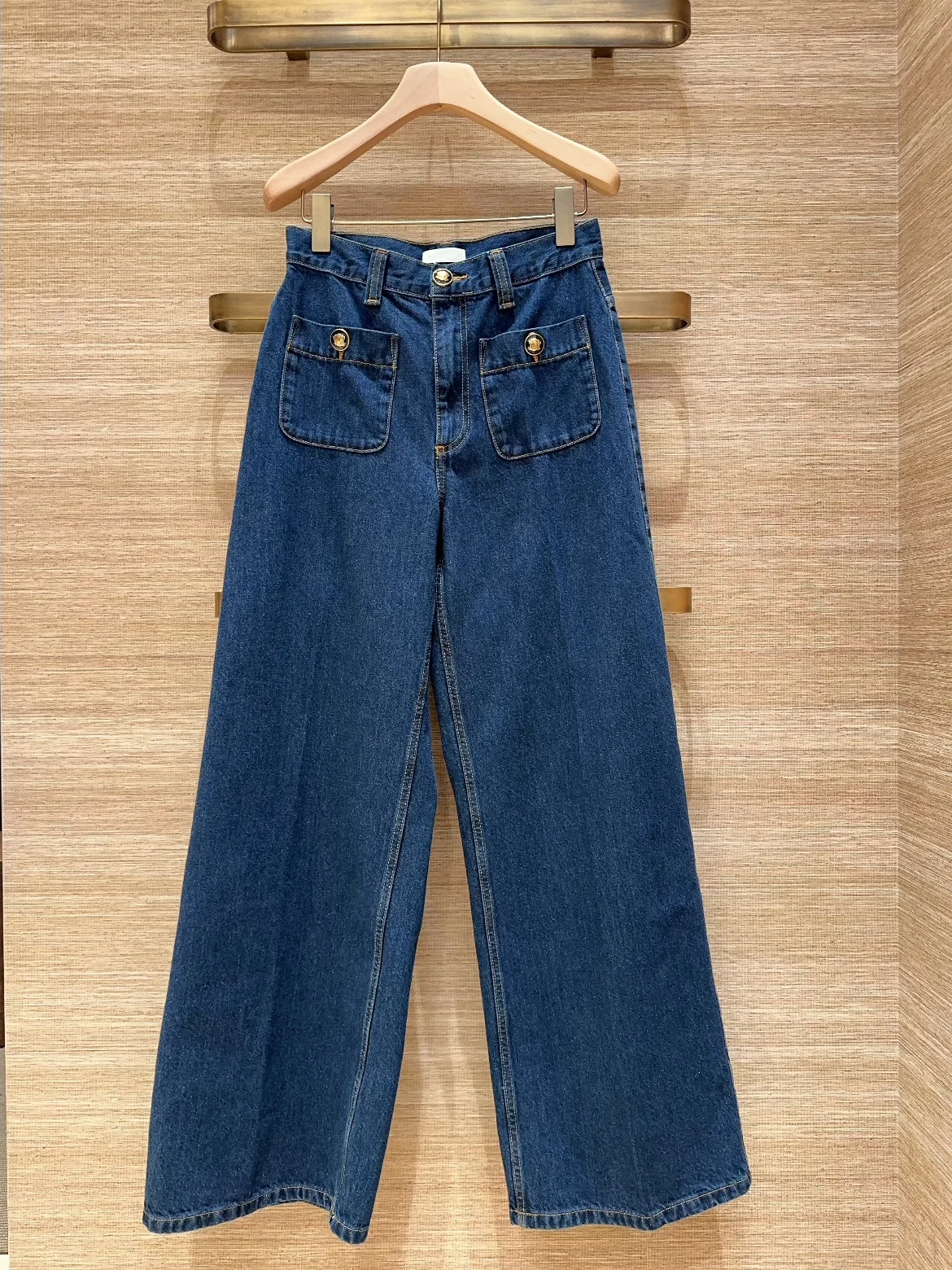 

Heidd High Waist Wide Leg Blue Jeans Sli Long Pants for Women Winter Season Cotton Fabric Zipper Closure Spring 2026