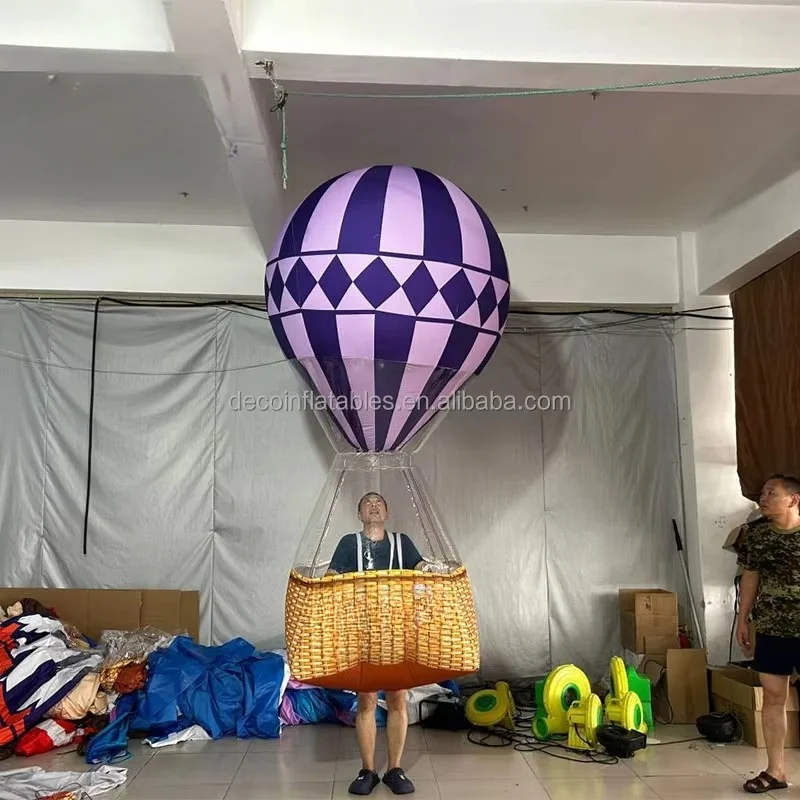 Costume de ballon à air chaud de performance gonflable de scène colorée faite sur commande