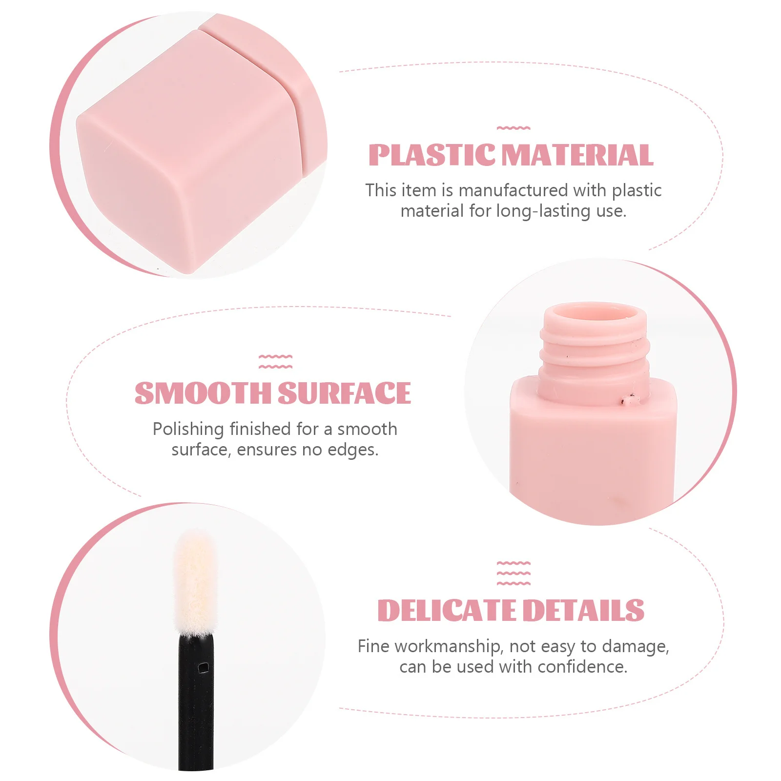 4Pcs Lip Gloss Tubes Plastic Refillable Clear Base Leak Resistant for DIY Lip Balm Lipstick Container Women