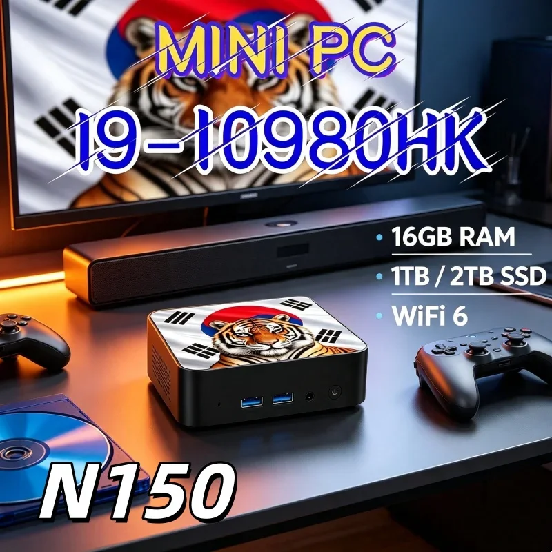 インテル-i9-10980hk-n150-windows-11-krパターン-ミニpc-16gb-ram-1tb-2tb-ssd-wifi6-bt52-4k-hd-安定したパフォーマンスのゲーミング