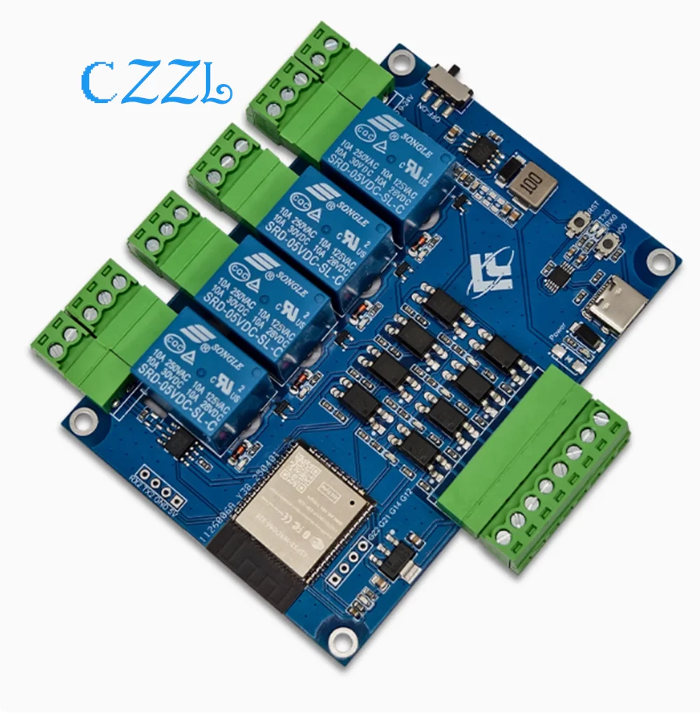 

Четырехходовой релейный модуль ESP32 Modbus RTU, плата разработки RS485, протокол MODBUS, четырехходовая оптопара