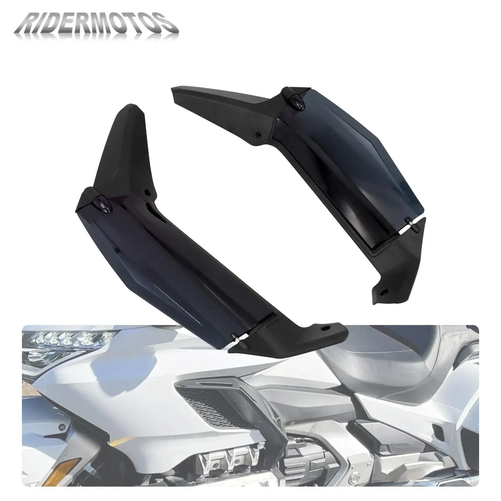 

Motorcycle ABS Adjustable Windshield Side Wing Windshield Air Deflector Plastic For Honda Gold Wing GL1800D Tour 2018-2020 2021